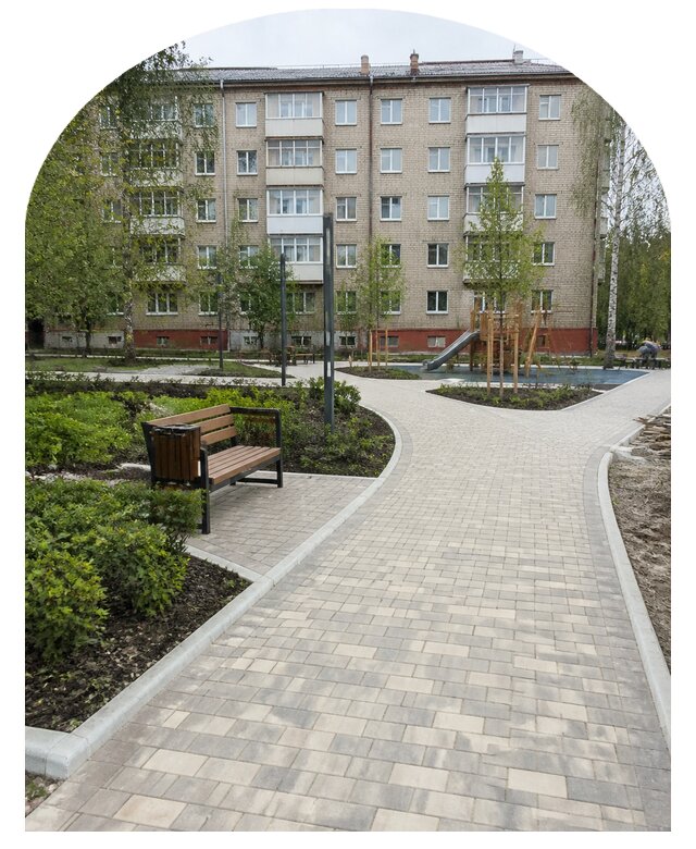 Благоустройство двора МКД под ключ в Рыбинске от 260200 р. | Метпроект-Рбн